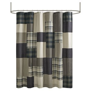 Woolrich Winter Hills Cotton Printed Lined Shower Curtain in Multi-Color