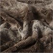 Madison Park Modern Faux Tip Dyed Brushed Long Fur Throw in Brown