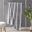 Madison Park Modern Faux Tip Dyed Brushed Long Fur Throw in Gray