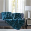 Madison Park Modern 100 Percent Polyester Fabric Solid Long Fur Throw in Purple