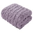 Madison Park Modern 100 Percent Polyester Fabric Solid Long Fur Throw in Purple