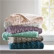 Madison Park Modern 100 Percent Polyester Fabric Solid Long Fur Throw in Pink