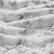 Madison Park Sachi Modern Printed Knitted Long Fur Throw in Gray