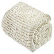 Madison Park Farmhouse Acrylic Fabric Chunky Double Knit Throw in Ivory