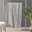 Madison Park Contemporary Faux Tip Dyed Brushed Long Fur Throw in Brown