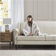 Madison Park Contemporary Faux Tip Dyed Brushed Long Fur Throw in Brown