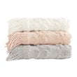Madison Park Contemporary Cotton Chenille Tufted Throw in Pink