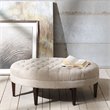 Madison Park Martin Modern Fabric and Solid Wood Bench in Beige