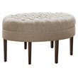 Madison Park Martin Modern Fabric and Solid Wood Bench in Beige