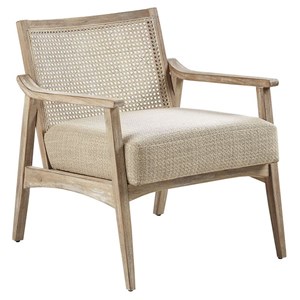 INK+IVY Kelly 30&quot Polyester and Solid Wood Accent Chair in Brown/Wheat