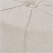 Madison Park Ferris Oval Fabric and Solid Wood Ottoman in Cream