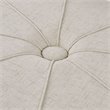 Madison Park Ferris Oval Fabric and Solid Wood Ottoman in Cream