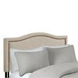 Madison Park Nadine Fabric and Wood King Headboard in Natural