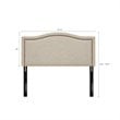 Madison Park Nadine Fabric and Wood King Headboard in Natural