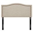 Madison Park Nadine Fabric and Wood King Headboard in Natural