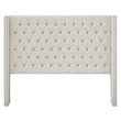 Madison Park Amelia Transitional Fabric and Wood Queen Headboard in Cream
