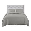 Madison Park Amelia Transitional Fabric and Wood Queen Headboard in Gray