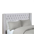 Madison Park Amelia Transitional Fabric and Wood Queen Headboard in Gray