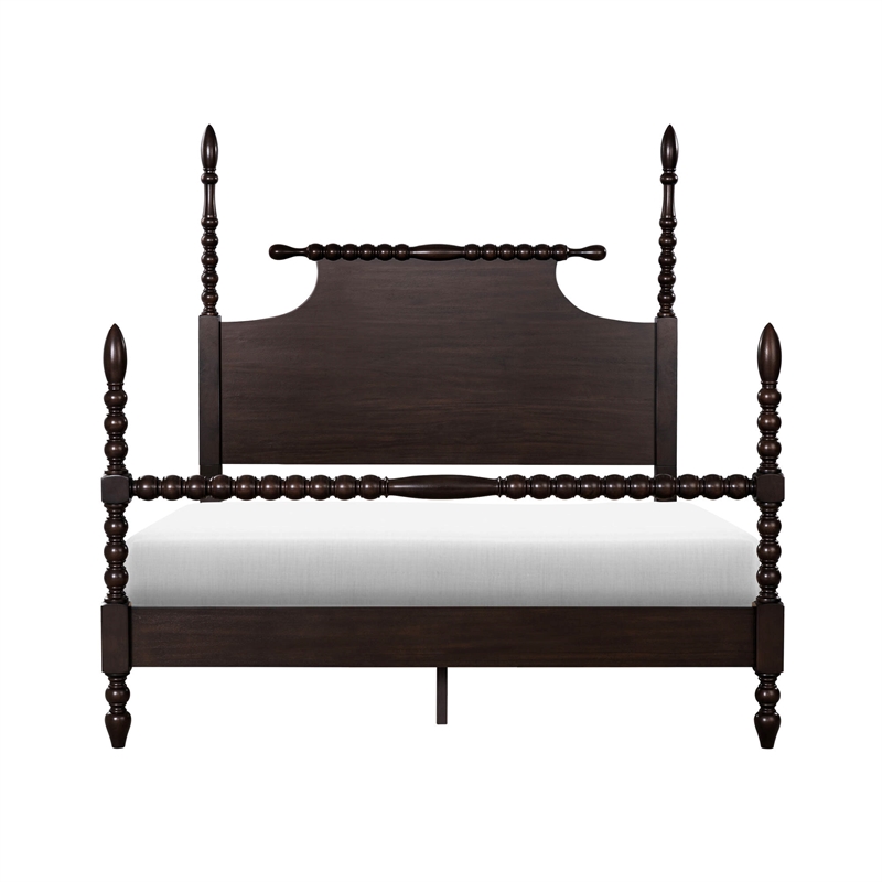 Madison Park Signature Beckett Traditional Wood Queen Bed in Deep Brown