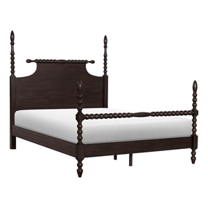 Madison Park Signature Beckett Traditional Wood Queen Bed in Deep Brown
