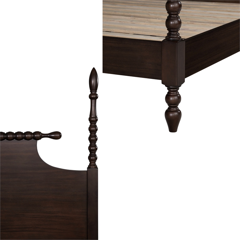 Madison Park Signature Beckett Traditional Wood King Bed in Deep Brown