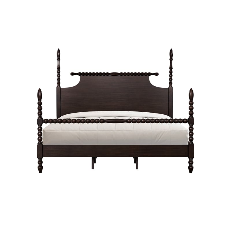 Madison Park Signature Beckett Traditional Wood King Bed in Deep Brown