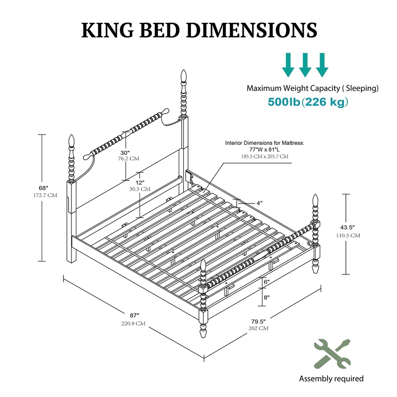 Madison Park Signature Beckett Traditional Wood King Bed in Deep Brown