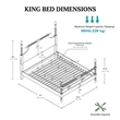 Madison Park Signature Beckett Traditional Wood King Bed in Deep Brown