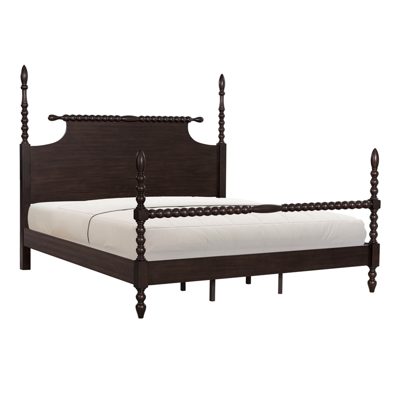 Madison Park Signature Beckett Traditional Wood King Bed in Deep Brown