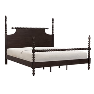 Madison Park Signature Beckett Traditional Wood King Bed in Deep Brown