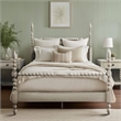 Madison Park Signature Beckett Traditional Wood Queen Bed in Cream