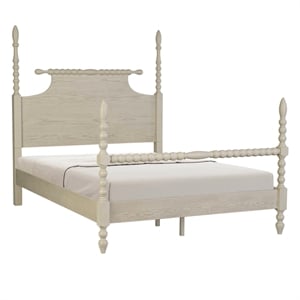 Madison Park Signature Beckett Traditional Wood Queen Bed in Cream