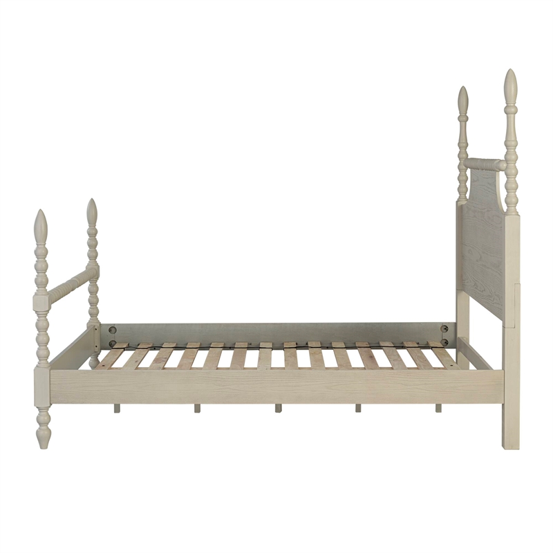 Madison Park Signature Beckett Traditional Wood Queen Bed in Cream