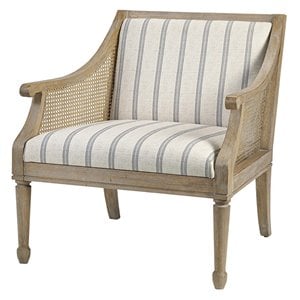 Martha Stewart Isla 32.25&quot Fabric and Solid Wood Accent Chair in Beige