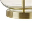 510 Design Ellipse Contemporary Glass and Fabric Table Lamps in Gold (Set of 2)