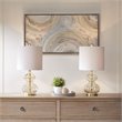510 Design Ellipse Contemporary Glass and Fabric Table Lamps in Gold (Set of 2)