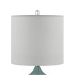 510 Design Ellipse Contemporary Glass and Fabric Table Lamps in Blue (Set of 2)