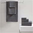 510 Design 12-Piece Contemporary Cotton Bath Towel Set in Gray