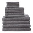 510 Design 12-Piece Contemporary Cotton Bath Towel Set in Gray