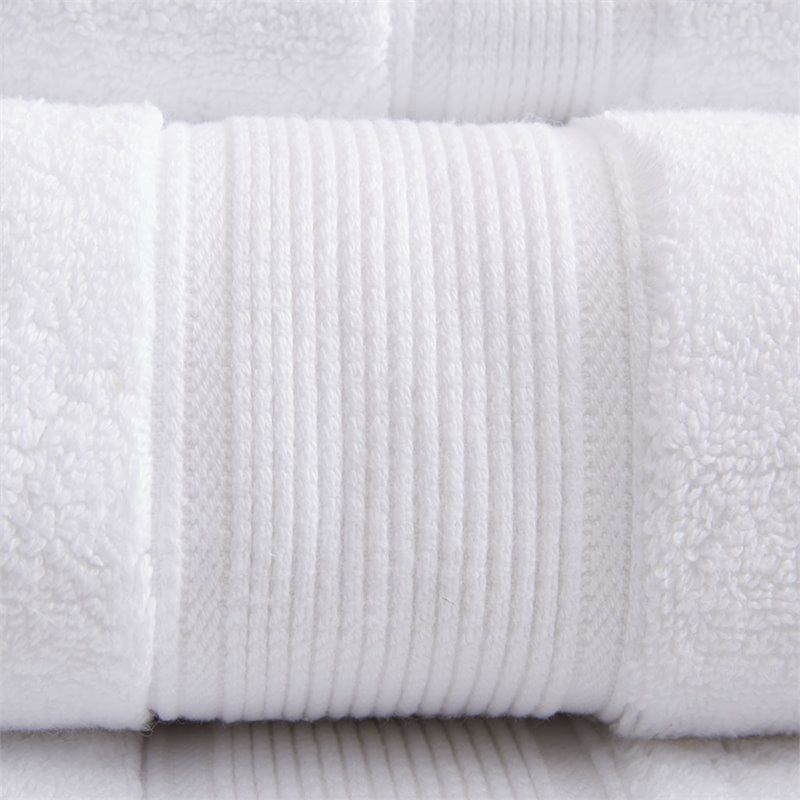 Madison Park Signature 8-Piece Modern Cotton Towel Set in White