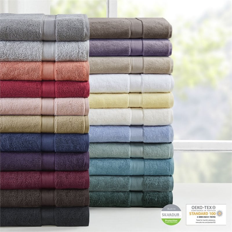 Madison Park Signature 8-Piece Modern Cotton Towel Set in White