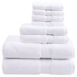 Madison Park Signature 8-Piece Modern Cotton Towel Set in White