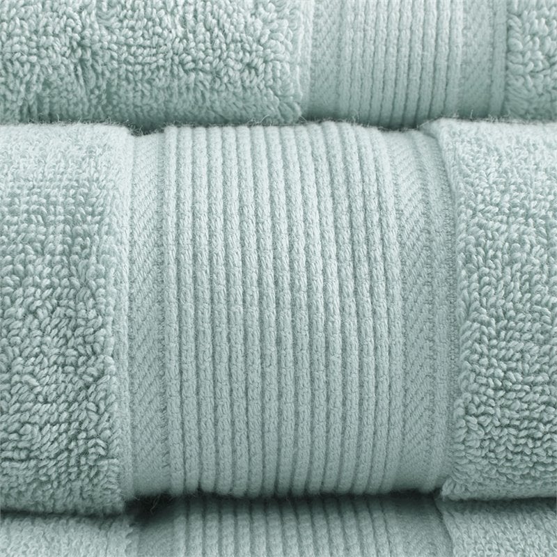 Madison Park Signature 8-Piece Modern Cotton Towel Set in Light Blue