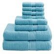 Madison Park Signature 8-Piece Modern Cotton Towel Set in Blue