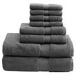 Madison Park Signature 8-Piece Modern Cotton Towel Set in Gray