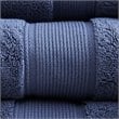 Madison Park Signature 8-Piece Modern Cotton Towel Set in Dark Blue