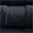 Madison Park Signature 8-Piece Modern Cotton Bath Towel Set in Black