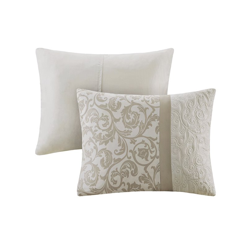 510 Design Ramsey 8-piece Microfiber Comforter Set w/ Quilting in Beige