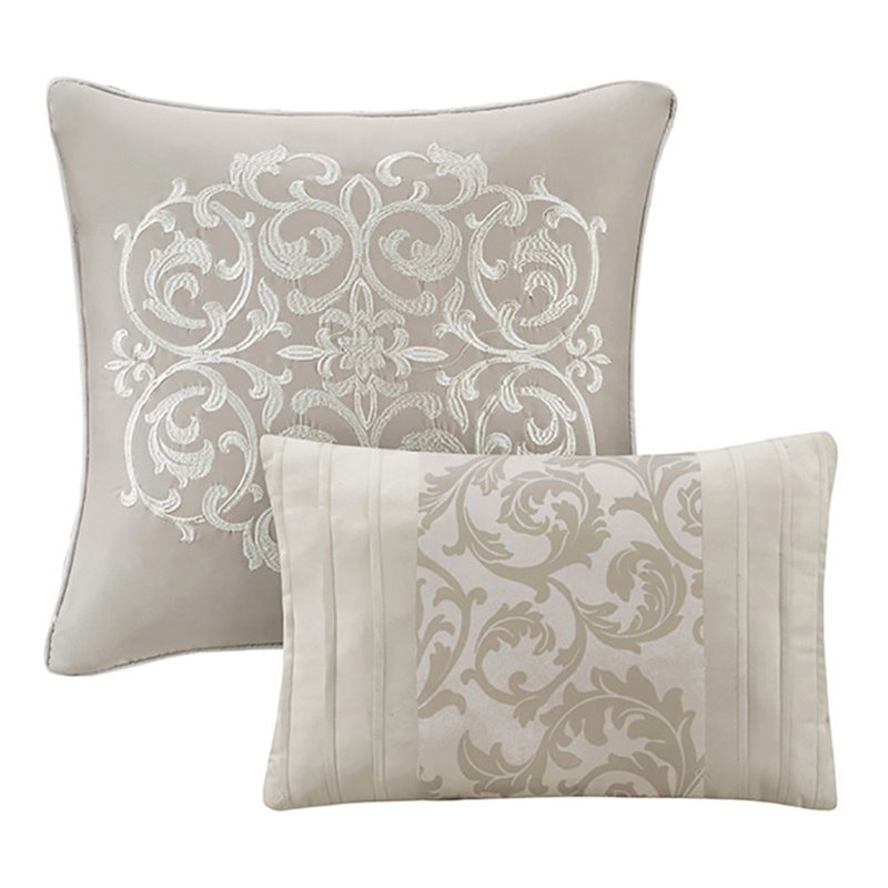 510 Design Ramsey 8-piece Microfiber Comforter Set w/ Quilting in Beige