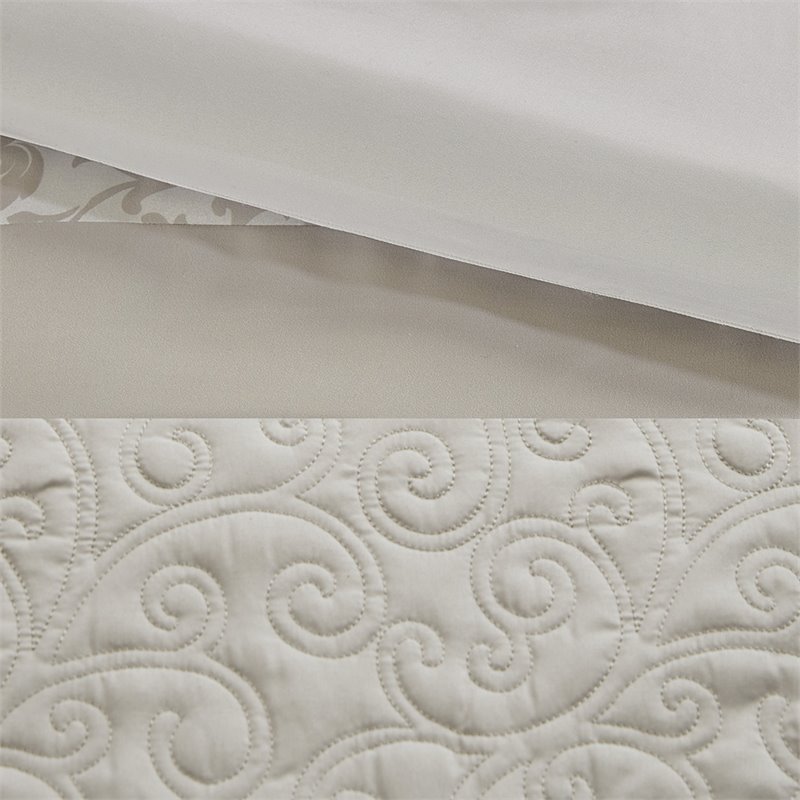 510 Design Ramsey 8-piece Microfiber Comforter Set w/ Quilting in Beige